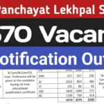 Bihar panchayat lekhpal accountant vacancy